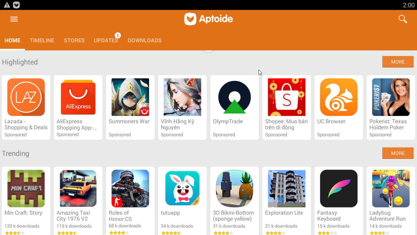 Aptoide free app download